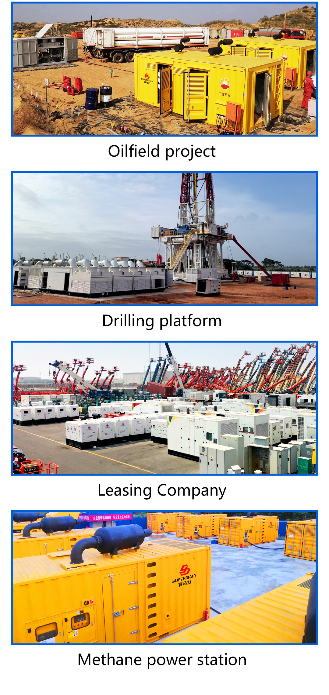 Projects - oilfield, drilling platform, leasing, methane